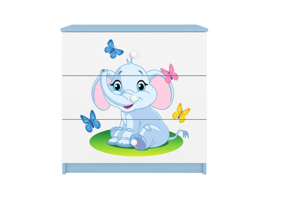 Cómoda BabyDreams Baby Elephant laminada azul
