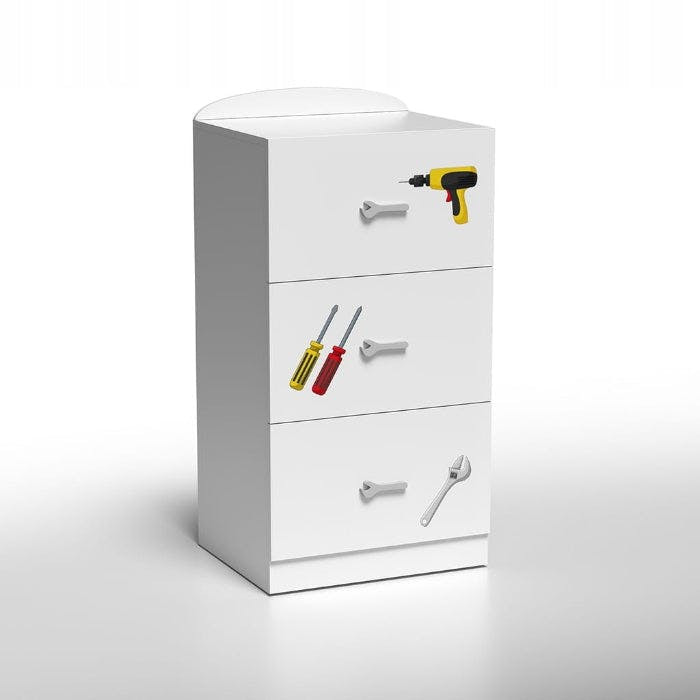 Children's chest of drawers 60 cm with UV print and soft-close guides