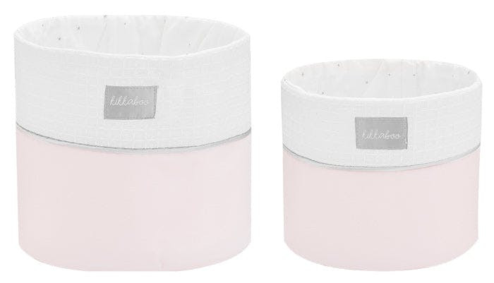 Conjunto de 2 cestas de almacenamiento para bebé rosa