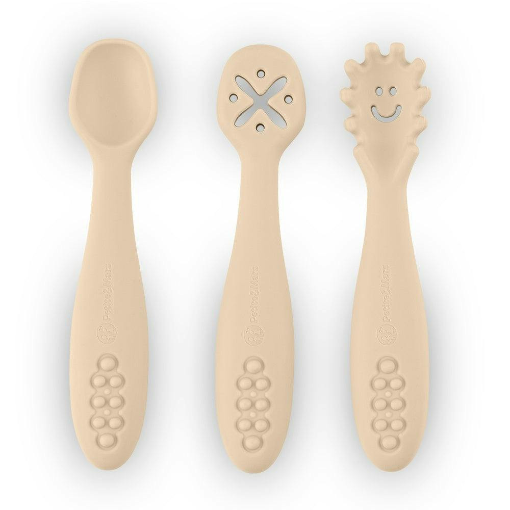 3-piece silicone training spoon set Take&Match Desert Sand