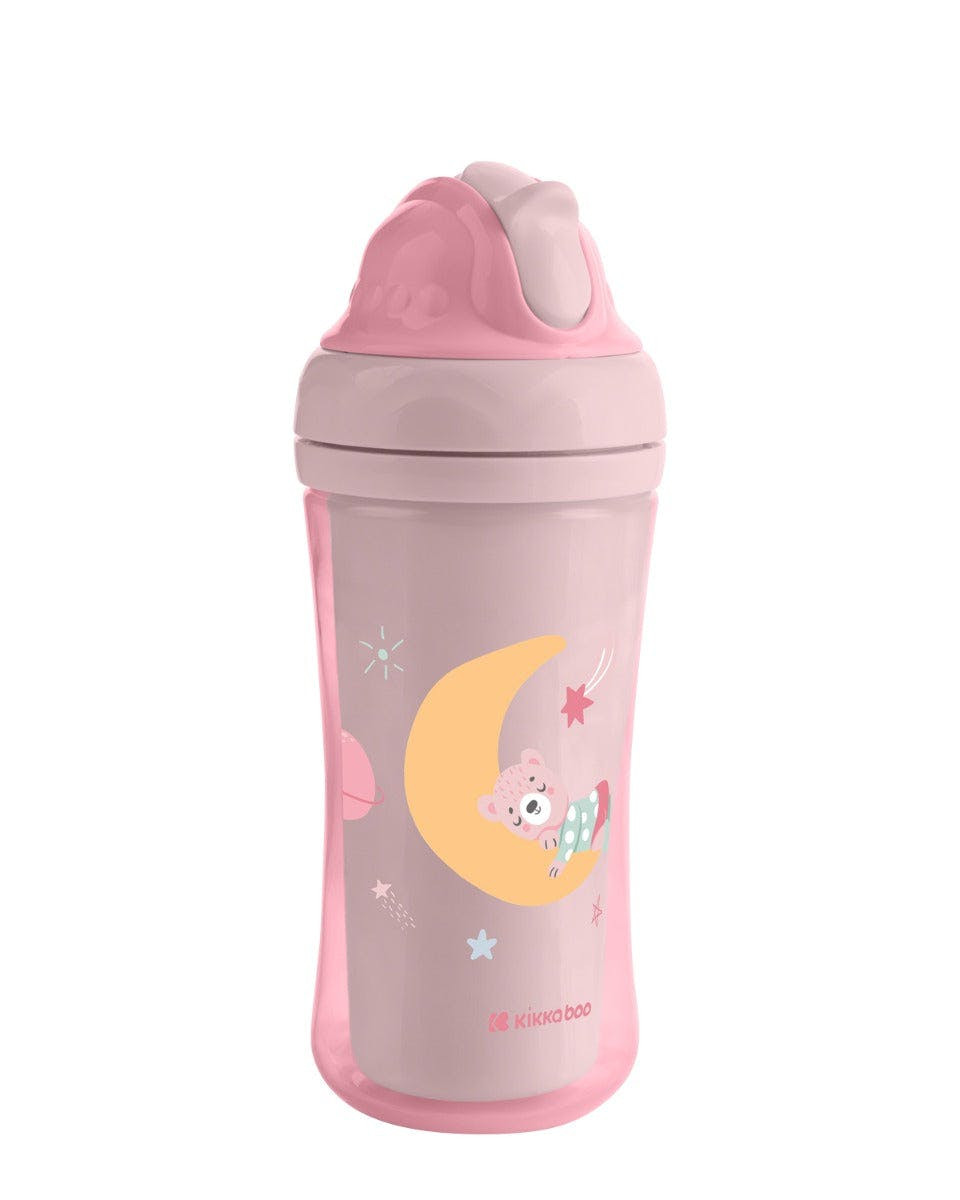 Vaso de 220 ml con pajita de silicona anti-derrame Mint