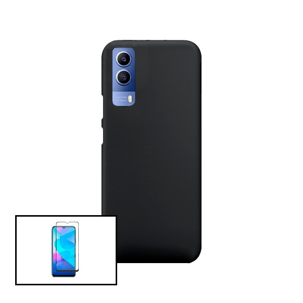 Funda de Silicona Líquida y Cristal Templado Full Cover para Vivo Y53s