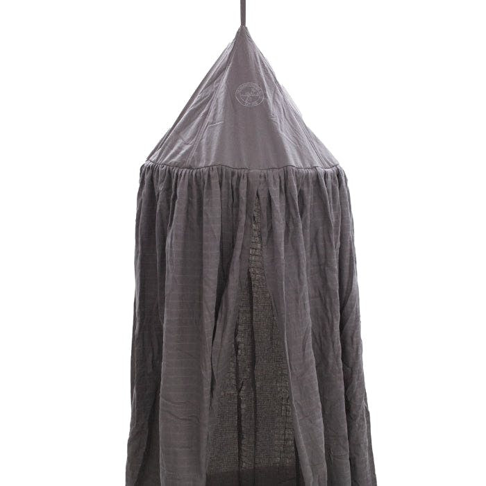 Pure Muslin bed canopy dark grey