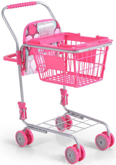 Carrinho de compras com assento de boneca Moni Trolley