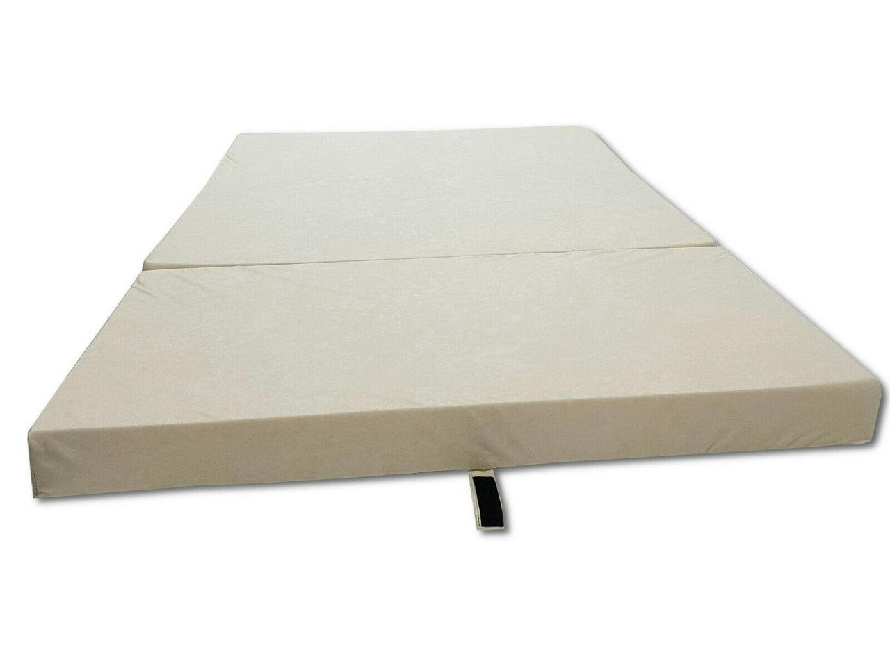 Folding camping mattress cream 120x200x10 cm