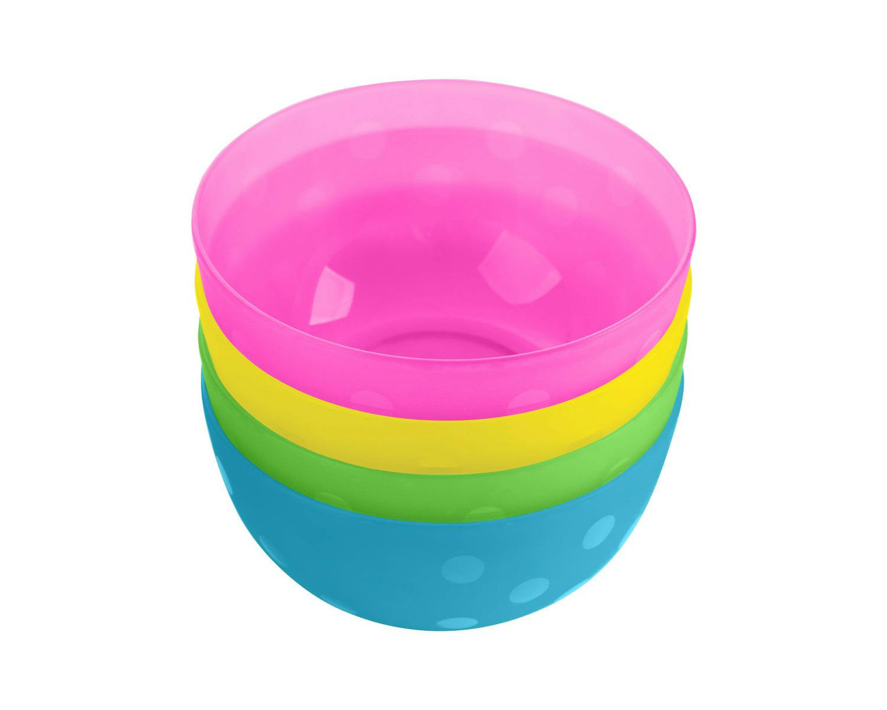 Set de 4 cuencos PP arcoíris para niños