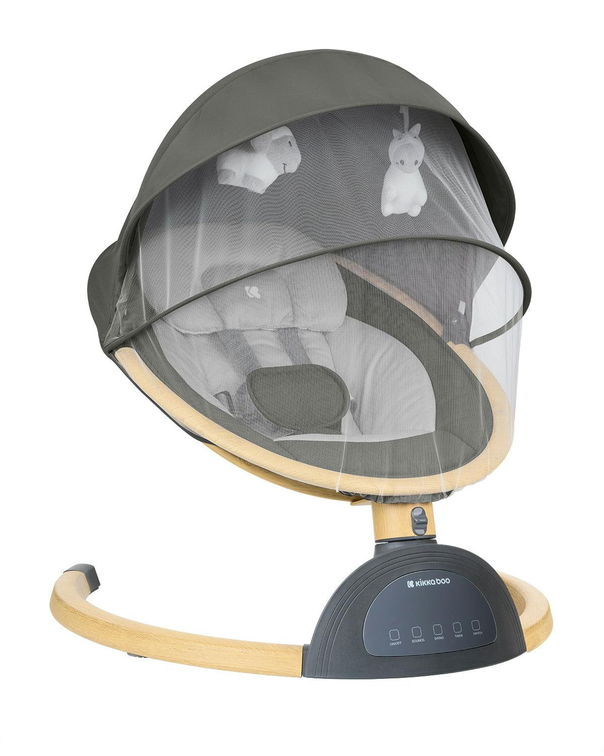 Ashlee Dark Grey baby bouncer with rocking and music