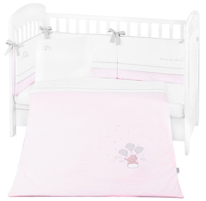 6-piece embroidered baby bedding set for 60x120 cm cot KIKKABOO