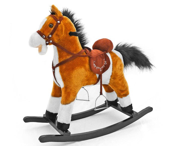 Cavalo de Baloiço Milly Mally Mustang Light Brown
