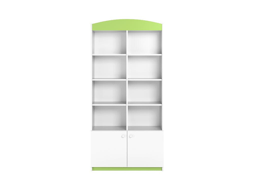 Double shelving unit BabyDreams Green in laminated board