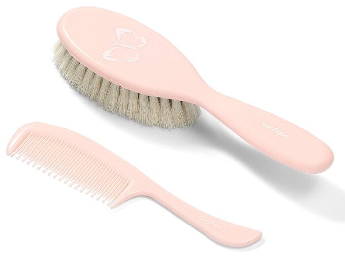 Baby brush and comb set light pink