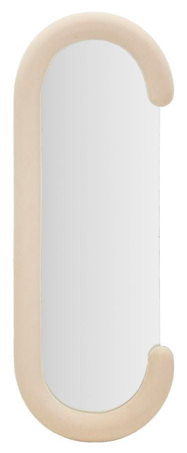 Espejo de pared Chantal marco terciopelo crema