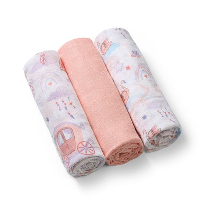 Muselinas pack de 3 rosa