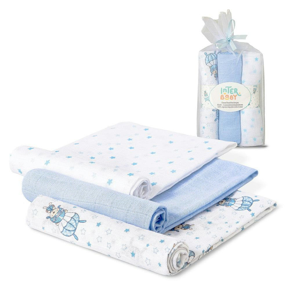 Diapers pack of 3 80x80 blue