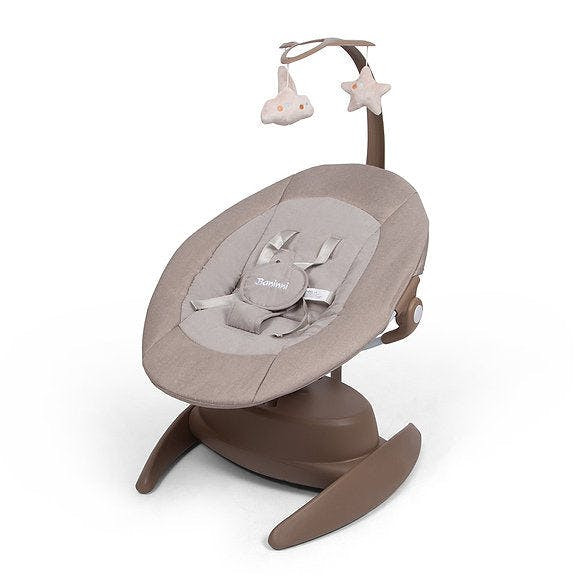 Hamaca Roya Brown para bebé con música y asiento giratorio 360°