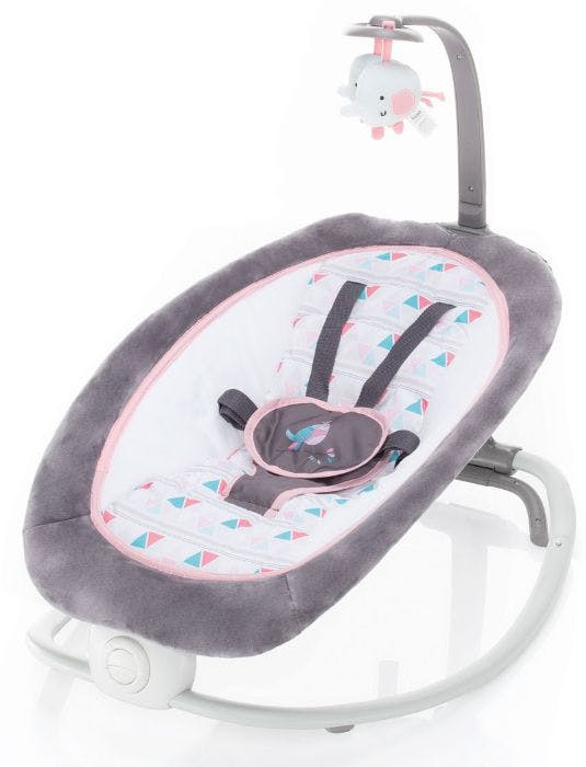 Foldable children's lounger Pink Bird