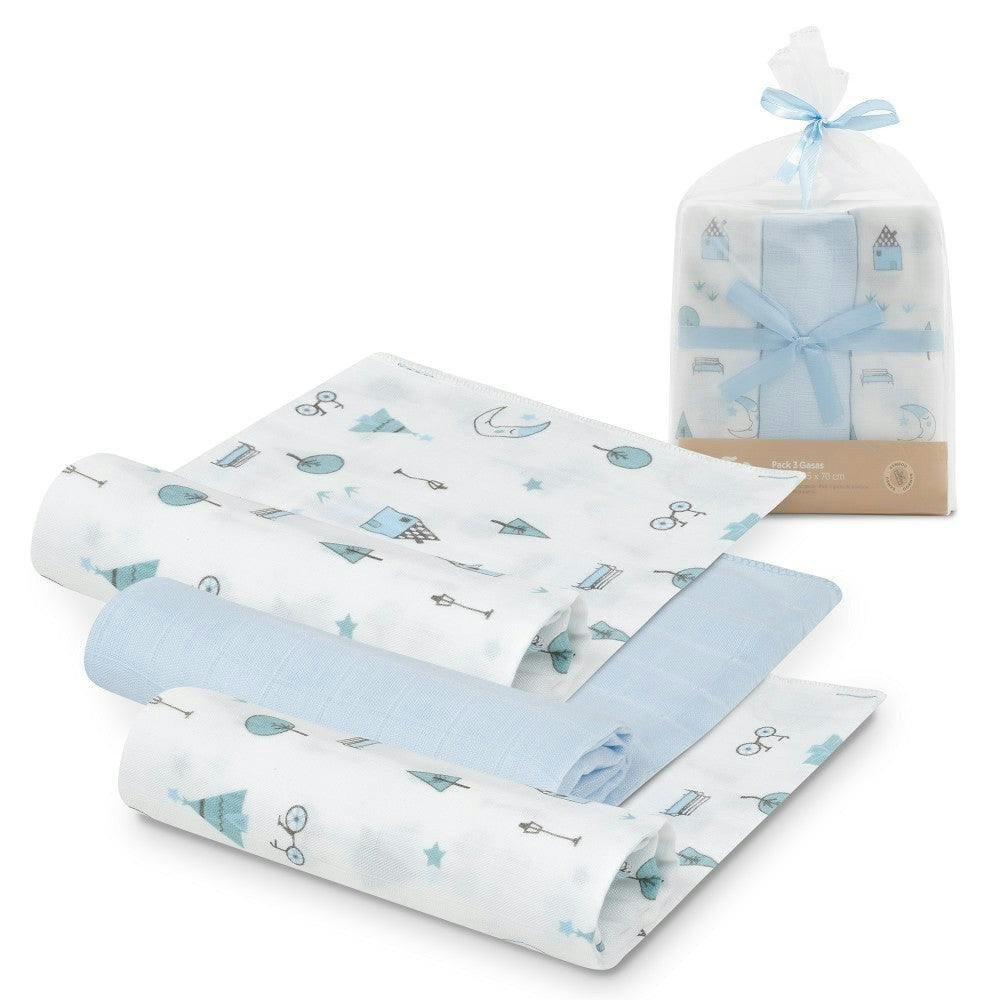 Pañales Bambu Moon Pack 3 55x70 Azul