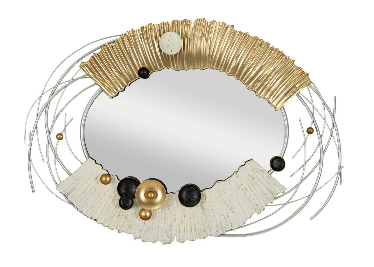 Espejo de pared Klee en metal plateado