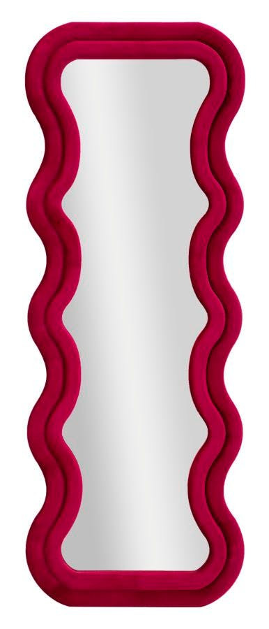 Wall mirror Emily velvet frame fuchsia