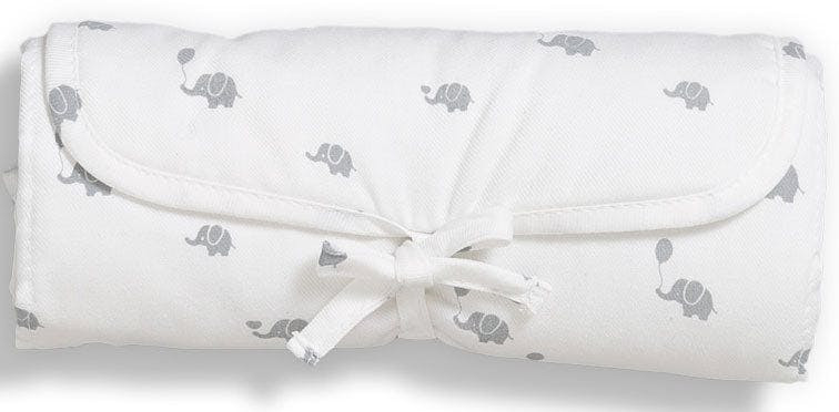 Portable changing mat with elephant pattern