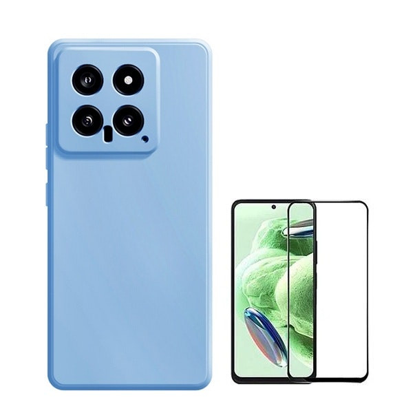 Xiaomi 14 screen protector and silicone case kit