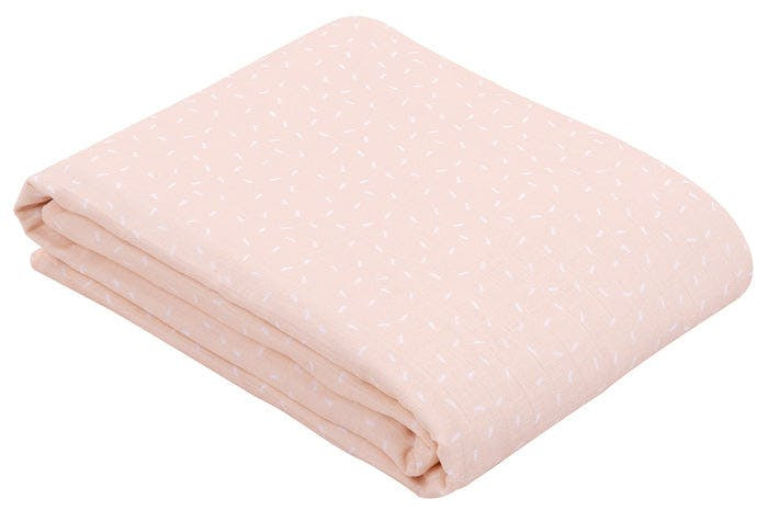 Manta de muselina doble capa Confetti Rosa