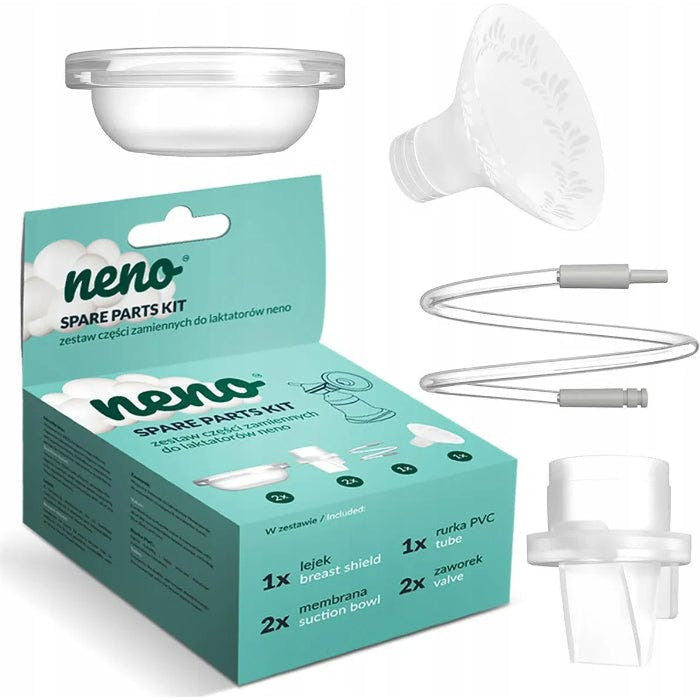Kit de repuestos para sacaleches Neno con membranas, válvulas, embudo y tubo