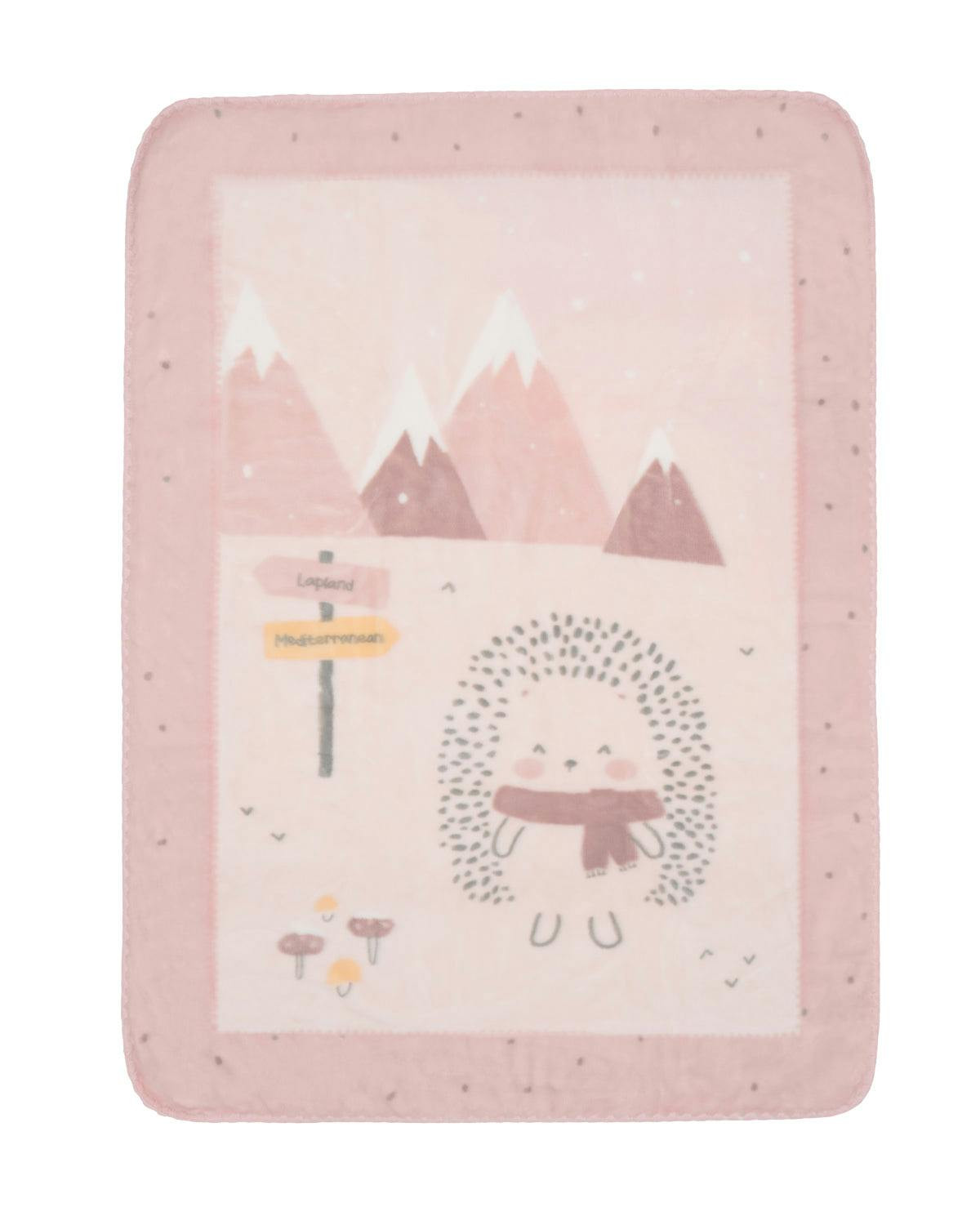 Super soft baby blanket 100% polyester Hedge-hugs design 110 x 140 cm