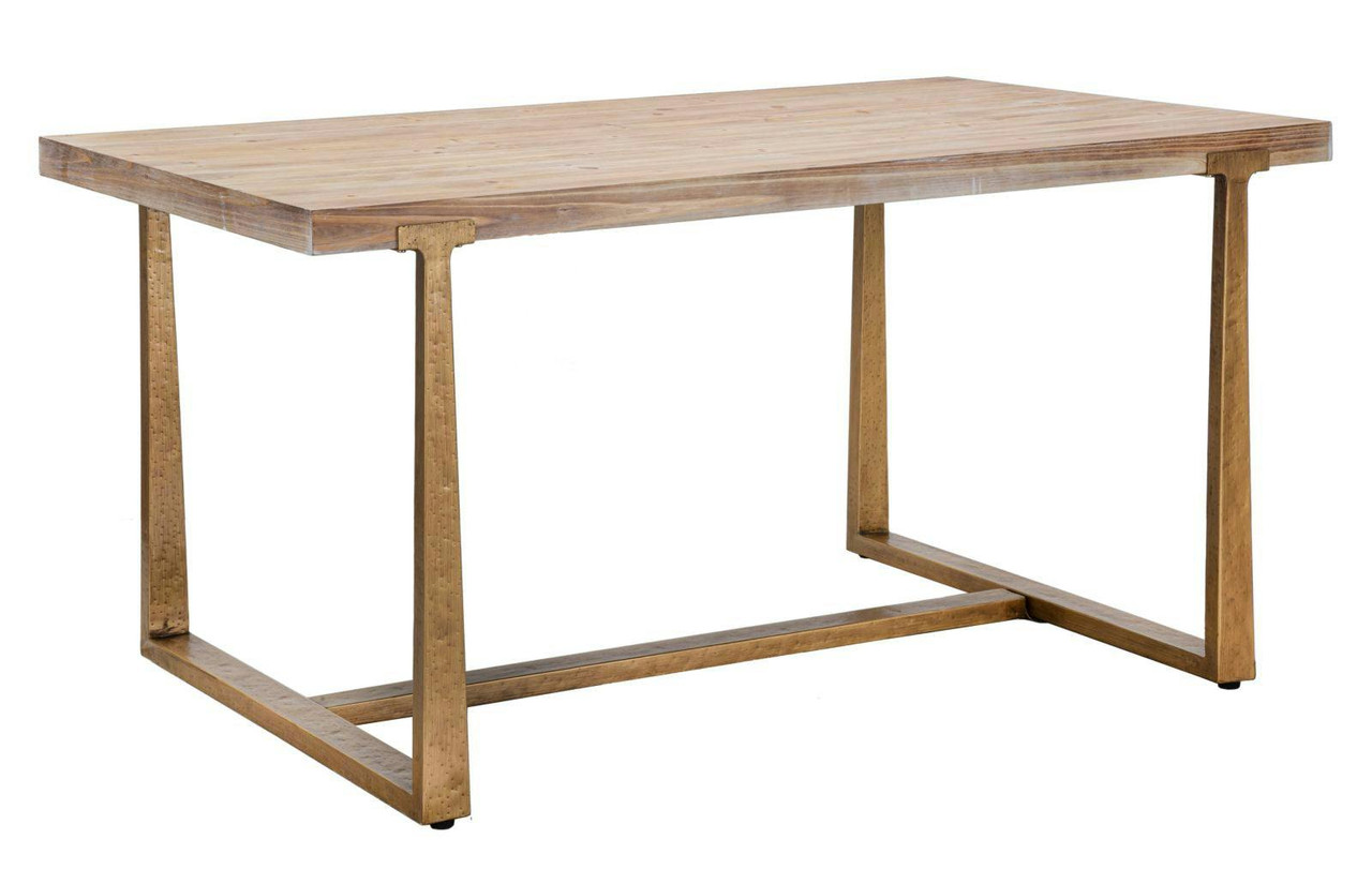 Mesa Ankara estructura metálica y tablero de madera