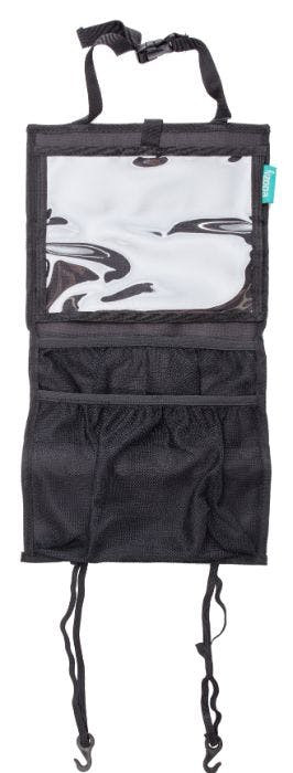 Car seat organiser with toy pocket