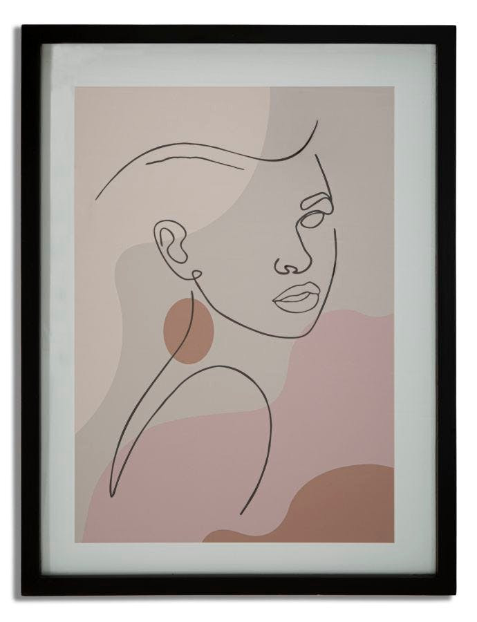 Decorative frame woman's face 35x2x47 cm