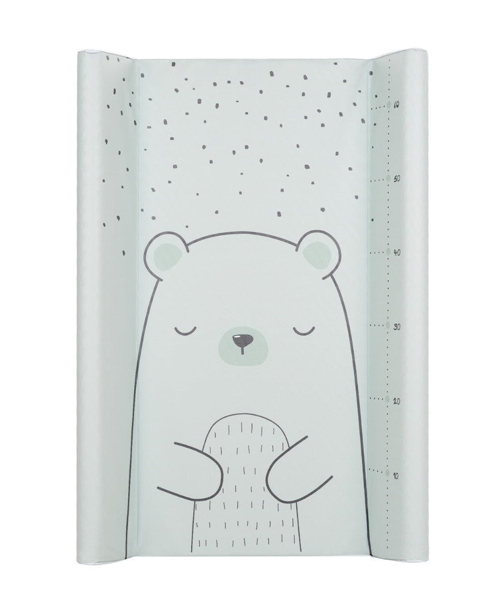 Colchón cambiador rígido impermeable Bear with me Mint 80x50 cm para cuna