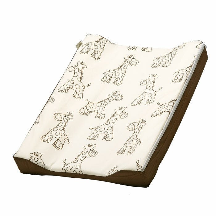Baby changing pad with raised edges and removable organic cotton cover
