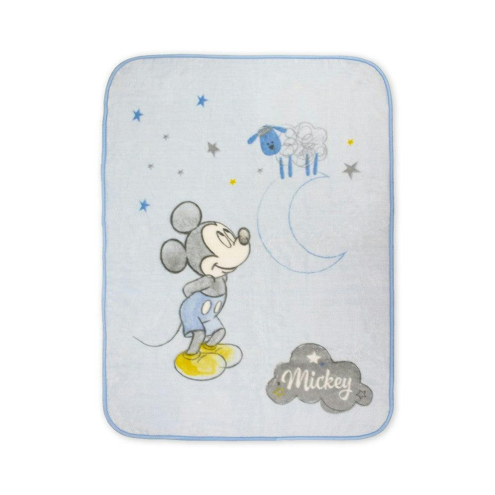 Manta Raschel Mickey Azul 110x140 cm