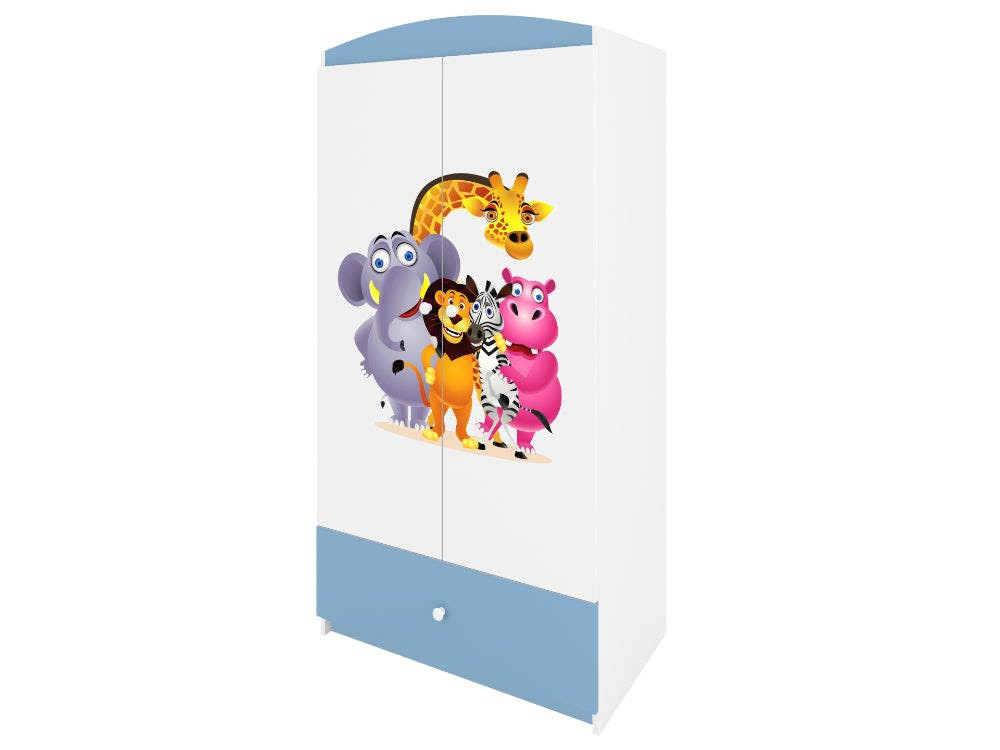 Armario BabyDreams Zoo Blue - Tablero laminado y MDF lacado