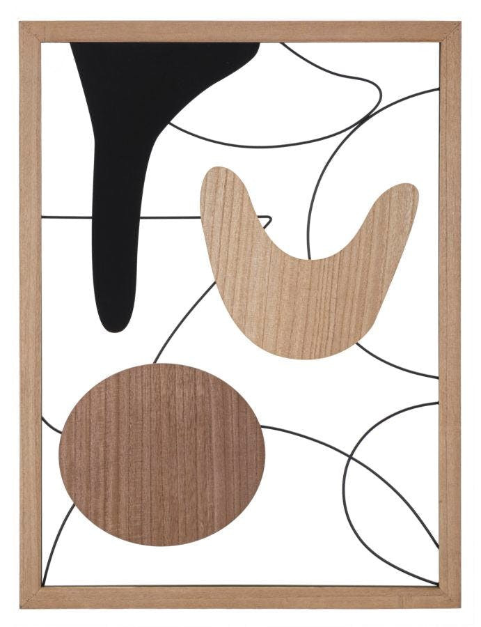 Panel de pared Astroy 3D en metal y madera