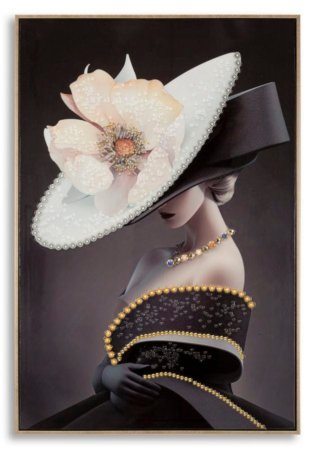 Pintura sobre lienzo Wien Hat con marco de madera