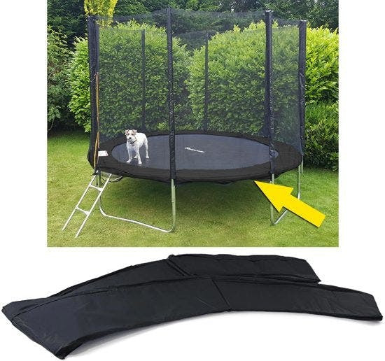 Protector de borde y resortes para trampolín 305 cm, negro