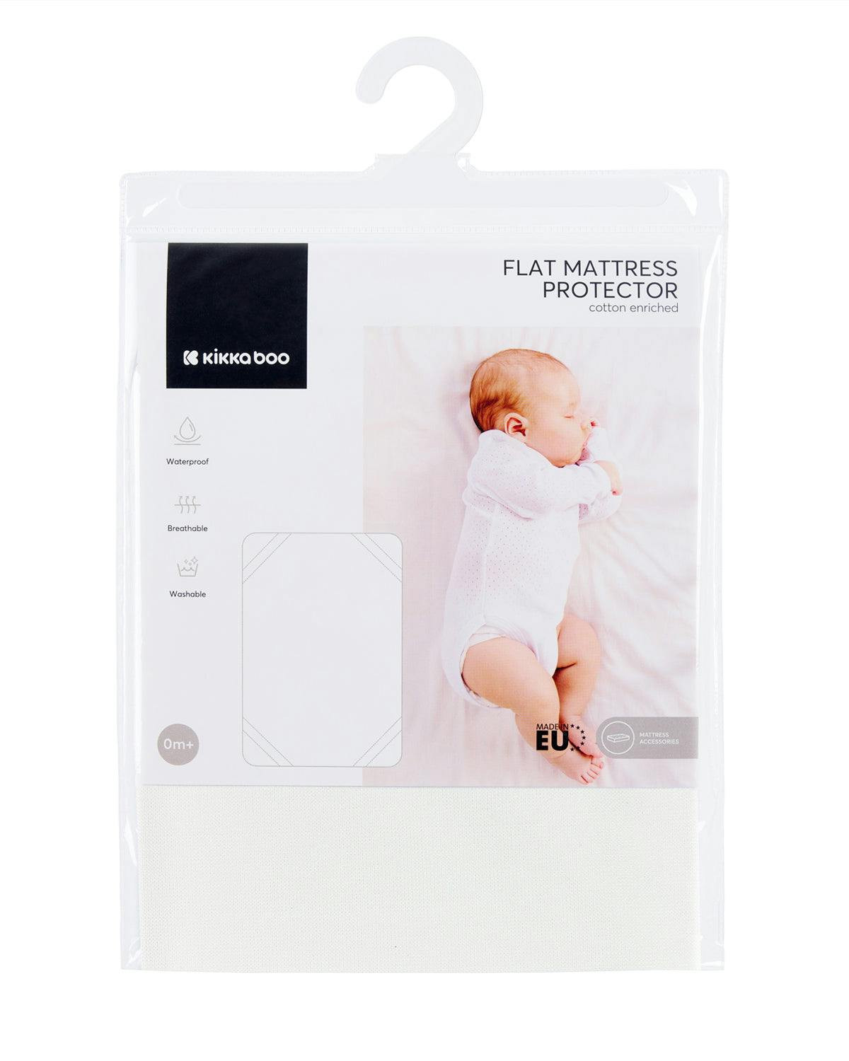 Protector de colchón plano impermeable en algodón afelpado
