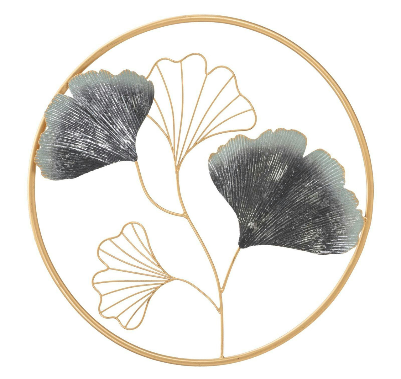 Panel decorativo 3D flor en hierro ø45,5x3,5