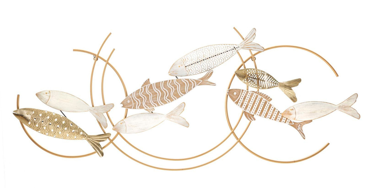 Panel decorativo Fishy Move en hierro