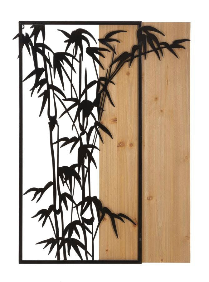 Bamboo 3D wall panel in metal and wood