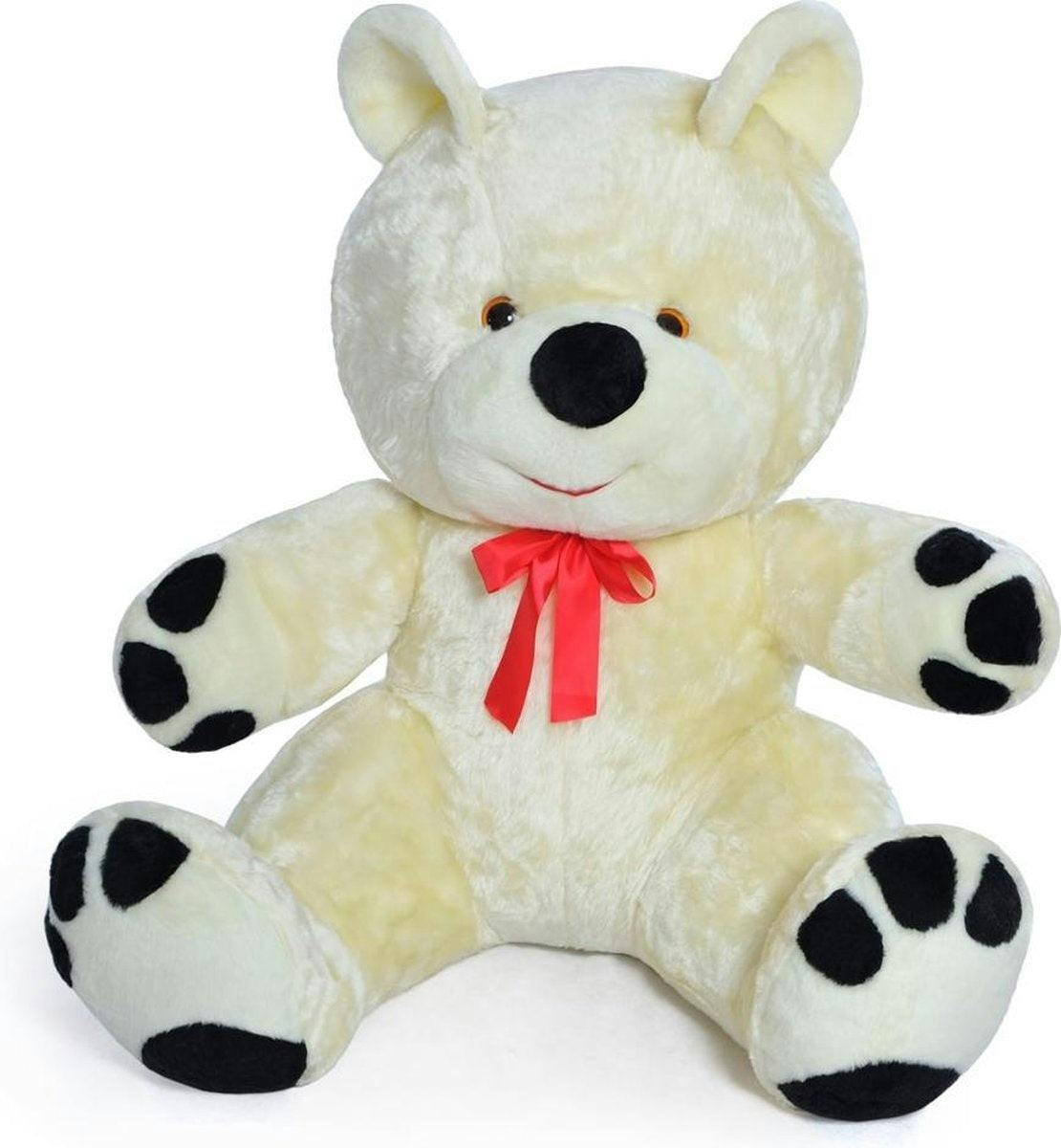 Oso de peluche XL 120 cm blanco y negro
