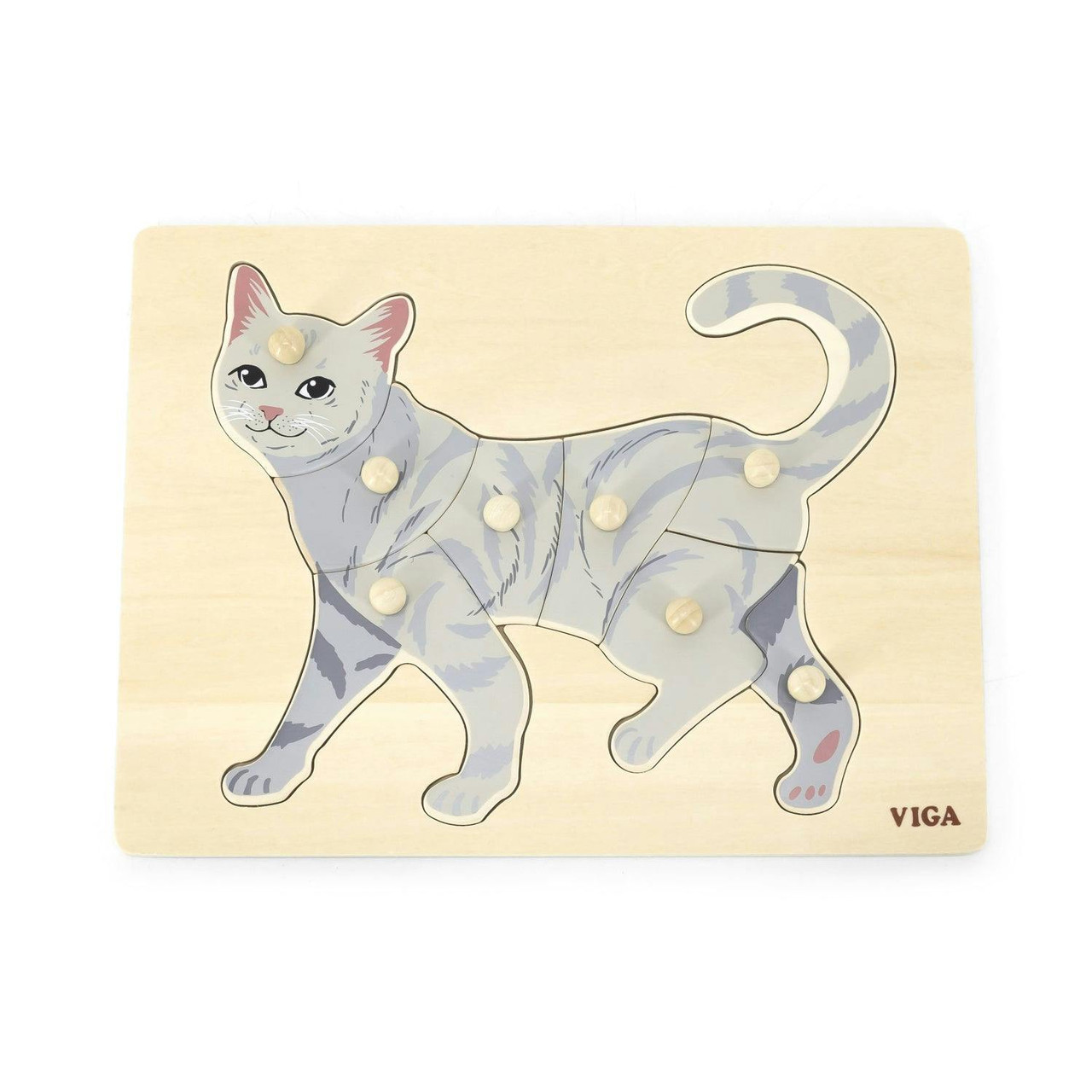 Puzzles Numa Almofada Com Pegas Gato Viga