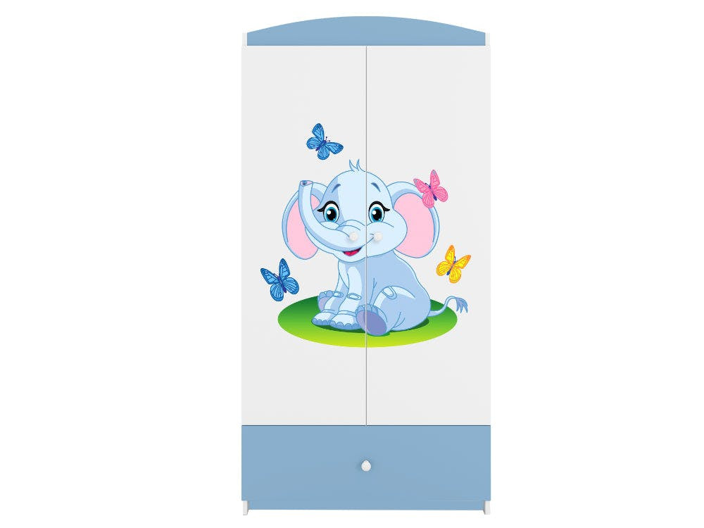 Children wardrobe BabyDreams Baby Elephant blue