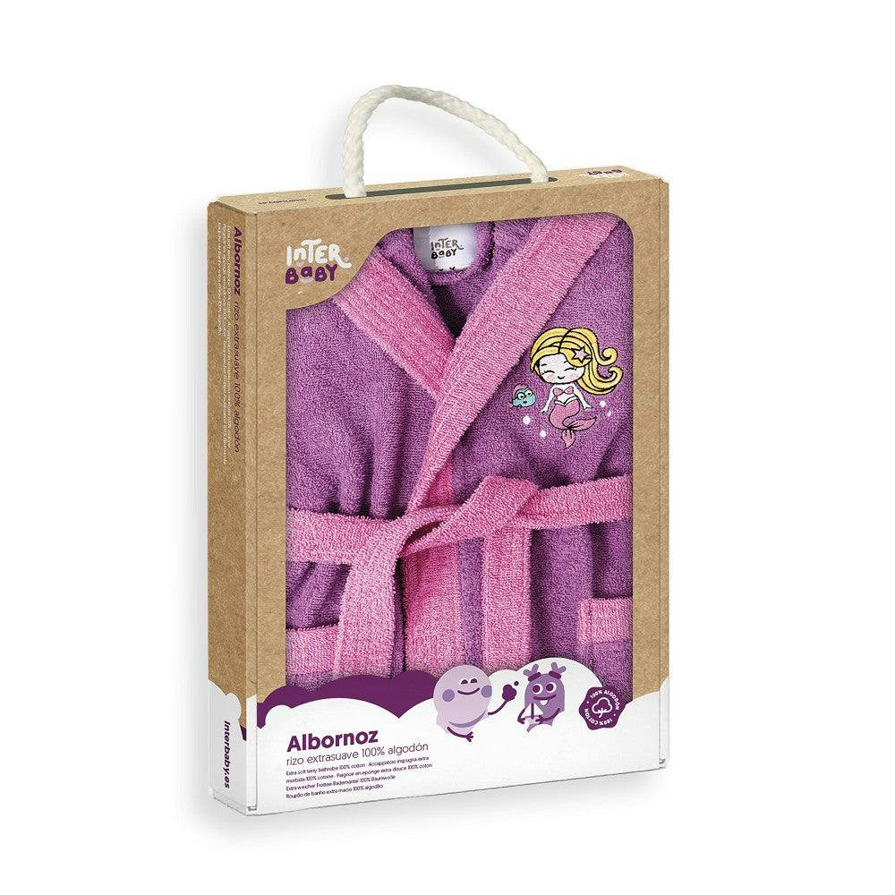 Baby bathrobe 100% terry cotton lilac
