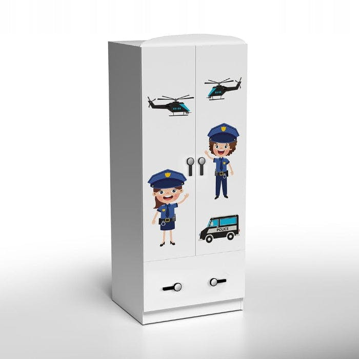 Armario Double Police en melamina con impresión UV