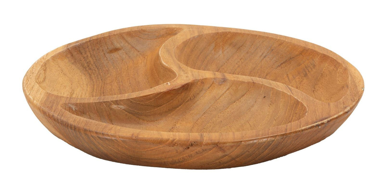 3-part storage tray in recycled teak