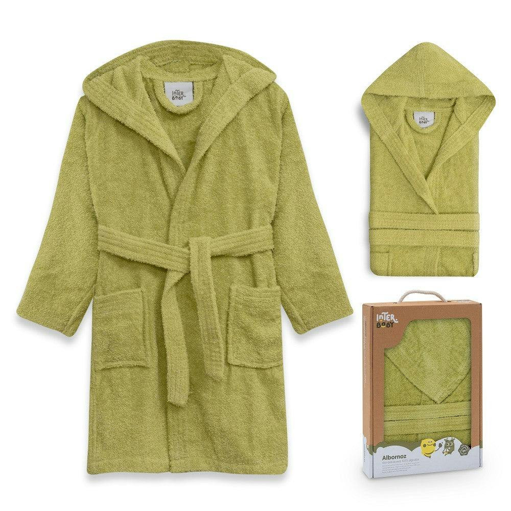 Terry cotton bathrobe pistachio