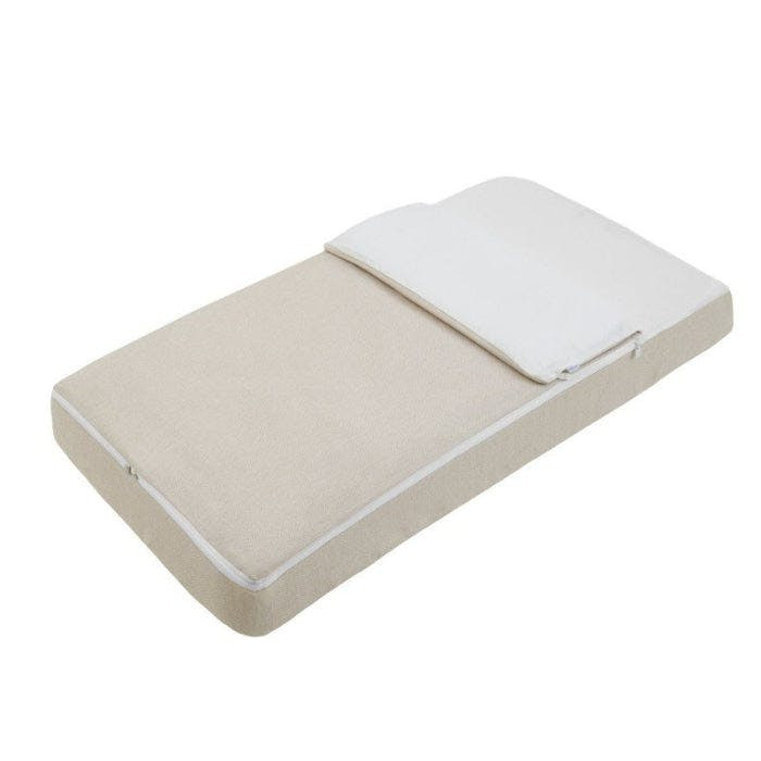 Saco de dormir para cuna 60x120 cm lino beige con relleno extraíble